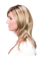 Blonde Straight Shoulder Length With Bangs Hand-Tide Synthetic Women Wigs