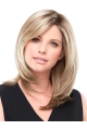 Blonde Layered Straight 100% Hand-tied 14" Ladies Wigs For Cancer Patients