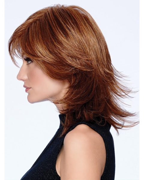 Fashion Shoulder Length Straight Capless Layered Synthetic Women Wigs