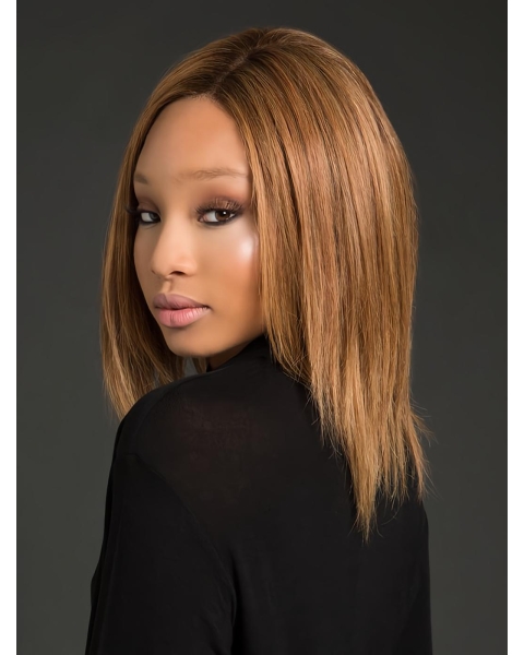  Straight Shoulder Length Lace Human Hair African American Women Bobs Wigs