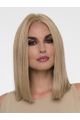 Blonde Straight Shoulder Length Without Bangs  Monofilament Synthetic Women Wig 