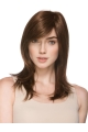 Traditional Straight Medium With Bangs Monofilament Synthetic Women Wigs