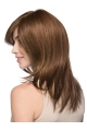 Traditional Straight Medium With Bangs Monofilament Synthetic Women Wigs