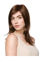 Traditional Straight Medium With Bangs Monofilament Synthetic Women Wigs