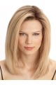 Popular Blonde Straight Shoulder Length Lace Front Human Hair Women Wigs