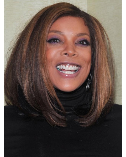  Straight Shoulder Length Lace Front Human Hair Women Wendy Williams Wigs