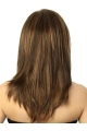 Brown Medium Straight Capless Human Hair Polite Women Wigs