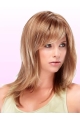 Soft Auburn Straight Shoulder Length Capless Synthetic Women Wigs