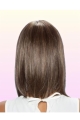 Pleasing  Straight Shoulder Length With Bangs Lace Front Human Hair Women Wigs