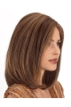 Easy Auburn Straight Shoulder Length Lace Front Human Hair Women Wigs