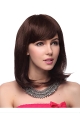 Popular Auburn Straight Shoulder Length Capless Human Hair Women Wigs