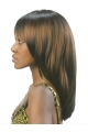 Comfortable Brown Straight Shoulder Length Capless Synthetic Petite Women Wigs