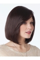 Mature Blonde Straight Shoulder Length Lace Front  Human Hair Women Wigs