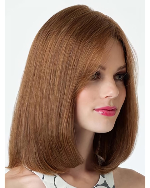 Top  Straight Shoulder Length Lace Front Human Hair Women Wigs