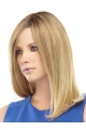 Fabulous Blonde Straight Shoulder Length Lace Front Synthetic Women Celebrity Wigs