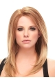 Traditional Auburn Straight Shoulder Length Lace Front Human Hair Women Wigs