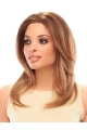 Traditional Auburn Straight Shoulder Length Lace Front Human Hair Women Wigs