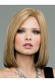 Soft Blonde Straight Shoulder Length Lace Front Human Hair Women Wigs