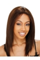 Glamorous Auburn Straight Shoulder Length Lace Front Human Hair Women Wigs