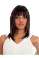 Cool Brown Straight Shoulder Length African American Wigs