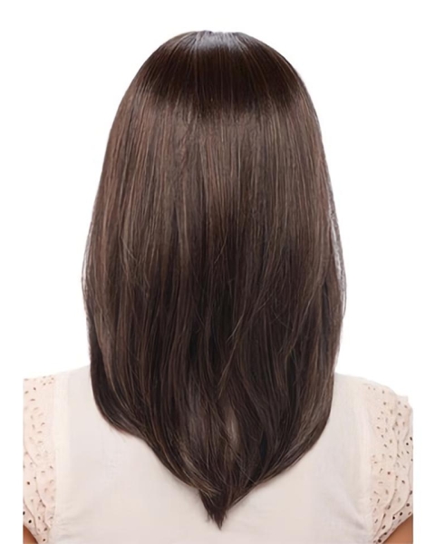 Easeful Straight Shoulder Length  Lace Front  Synthetic Celebrity Women Wigs