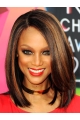 Soft Shoulder-length Straight Lace Human Hair Tyra Banks Wig