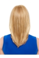 Preferential Blonde Shoulder Length Straight Without Bangs Lace Front Synthetic Women Wigs