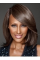 Iman Gorgeous Layered Straight Medium Lace Front Human Hair Bob Style Women Wigs