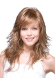 Medium Straight With Bangs Lace Front Synthetic Cosy Women Wigs