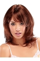 Stylish Auburn Straight Shoulder Length Capless Synthetic Women Wigs