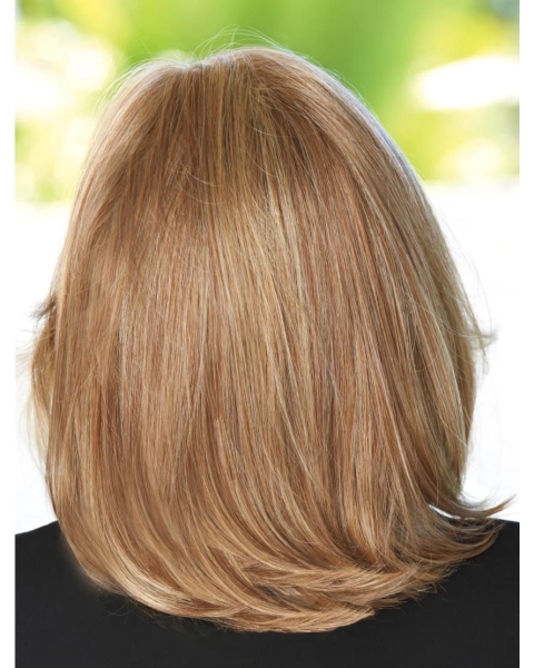 Fantastic Blonde Shoulder Length Straight Lace Front Synthetic Bobs Women Wigs