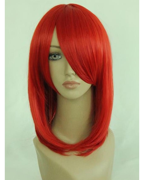  Straight With Side Bangs Capless Synthetic Women Wigs