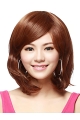 No-fuss Auburn Straight Shoulder Length Capless Synthetic Women Wigs