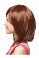 No-fuss Auburn Straight Shoulder Length Capless Synthetic Women Wigs