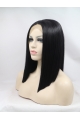 Black Straight Shoulder Length Without Bangs Lace Front Synthetic Women Wigs