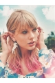 Shoulder Length Ombre/2 Tone Straight With Bangs Capless  Taylor Swift Synthetic Women Wigs