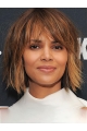 Straight Blonde Lace Front Shoulder Length Bobs Synthetic Halle Berry Wigs