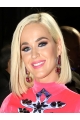 Straight Blonde Lace Front Shoulder Length Bobs Katy Perry Wigs