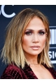 Ombre/2 Tone Straight Without Bangs Shoulder Length Lace Front Synthetic Jennifer Lopez Wigs