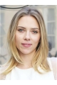 Straight Shoulder Length Ombre/2 Tone Synthetic Scarlett Johansson Wigs