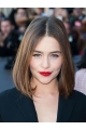 Blonde Straight Shoulder Length Lace Front Synthetic Emilia Clarke Wigs