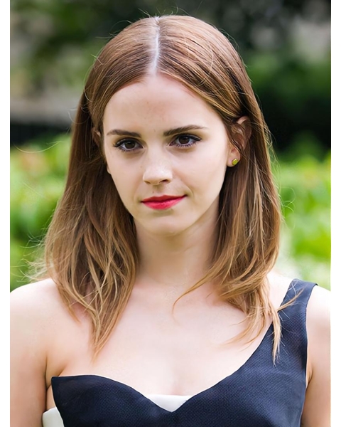 Synthetic Straight Shoulder Length Lace Front Synthetic Emma Watson Wigs