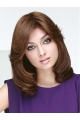 Wavy Brown Shoulder Length Human Hair  Bob Wig Women'S Accessories