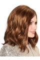 Brown Wavy Shoulder Length  Capless Synthetic Medium Women Wigs