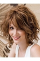 Auburn Wavy Layered Remy Human Hair Hand-tied Knotted Women Wigs