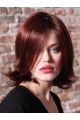 Red Wavy Without Bangs Monofilament Synthetic Women Wigs