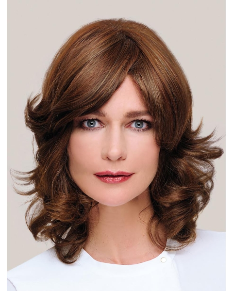 100% Hand-tied 14" Good Brown Classic Human Hair Wigs