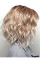 Blonde Wavy Layered Shoulder Length Online Monofilament Synthetic Women Wigs