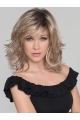 New Blonde Shoulder Length Wavy Lace Synthetic Women Wigs 