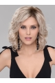  Platinum Blonde Wavy With Bangs Synthetic Women Wig 